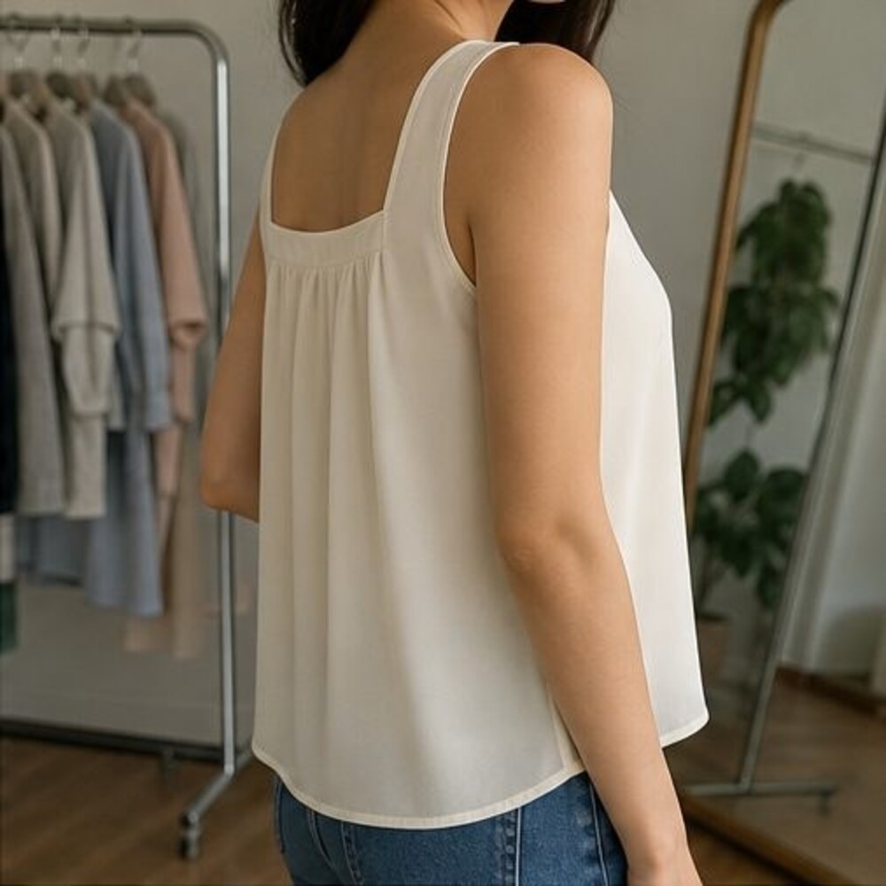 Cream Lace Trim Top - Picture 3 of 6